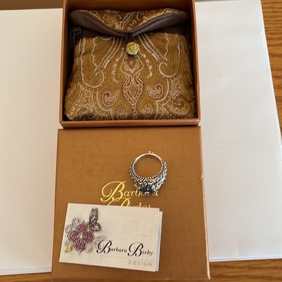 Barbara Bixby Iolite & White Sapphire Ring, Sterling Silver & 18k Gold - Picture 9 of 11